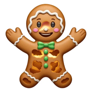 thumb up in gingerbread style sticker