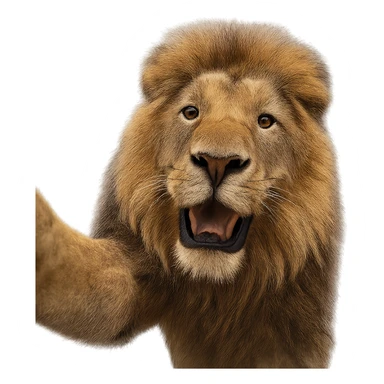 Selfie lion sticker