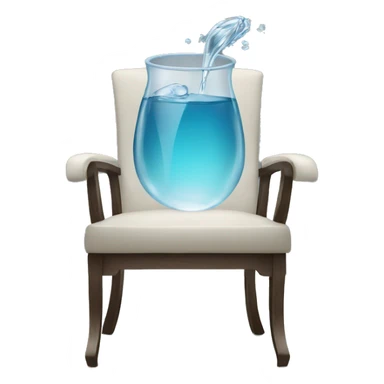 cup of water on a rich chair sticker