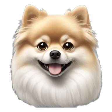 Pomeranian black and white  sticker