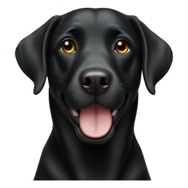 happy Black Labrador sticker