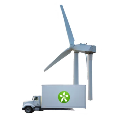 wind turbine on trailer sticker