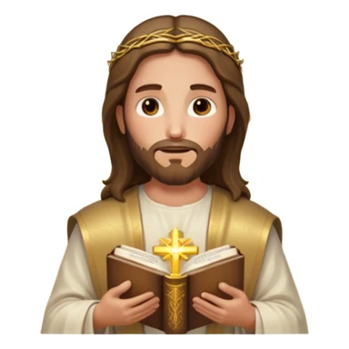 Jesus with Glowing bible circle avatar sticker