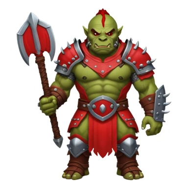 Orc guerrier rouge sticker