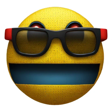 pac man with shades sticker