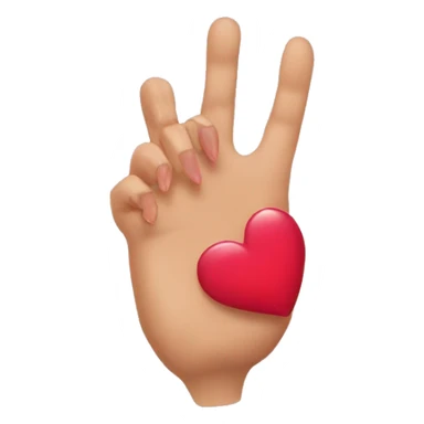 middle thinger  with heart on the nail sticker