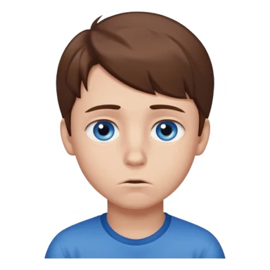 Ashamed emoji boy sticker