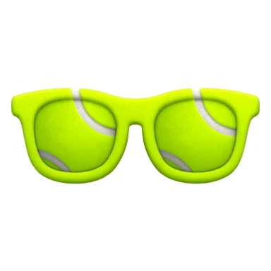 Using this image make glasses tennis balls sticker