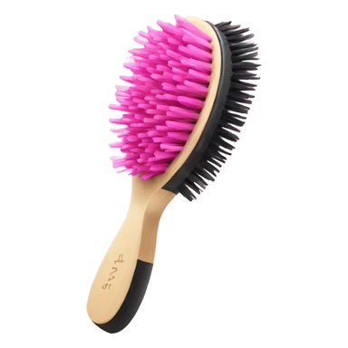 Pink hair brush sticker