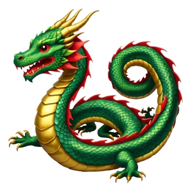  Straight Eastern dragon no legs  sticker