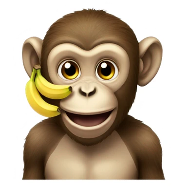 Monkey eat banana sticker