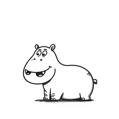 hippo sticker
