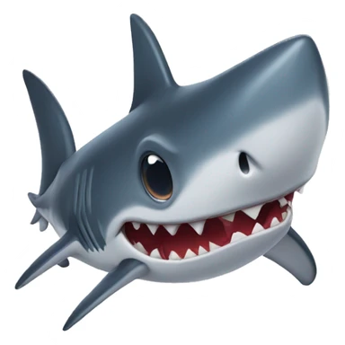 Shark in volcano sticker