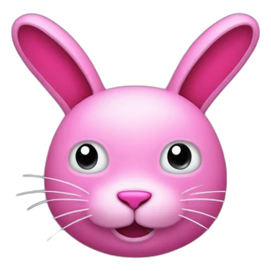 Evil pixel pink rabbit sticker