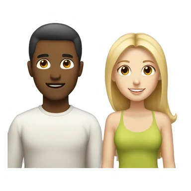 Couple tan guy and white girl sticker