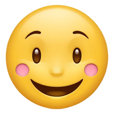 Create a hand drawn style Smile reaction emoji for a new social media app sticker