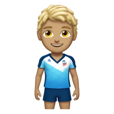 summer olympics waterpolo blonde boy sticker
