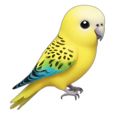 Yellow budgie sticker