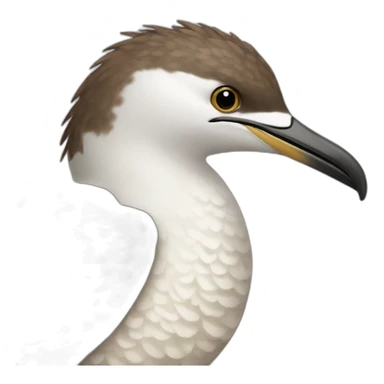brown and white flecked sea bird sticker