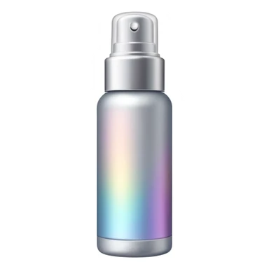 Emoji of a body highlighter spray. It is a small cylindrical bottle. sticker