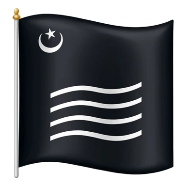 علم اسود مكتوب عليه لا اله إلا الله sticker