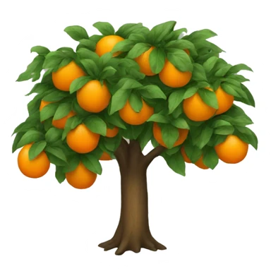 Orange tree sticker