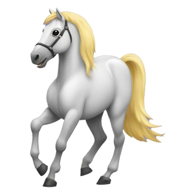 A horse dancing to a disco sticker