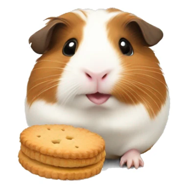 Guinea pig with a biscuit  sticker