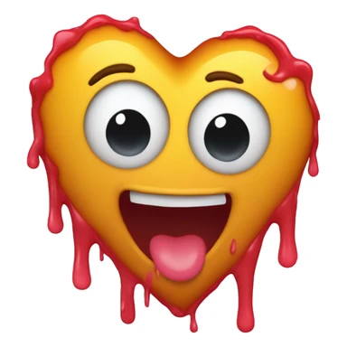 Melting heart sticker