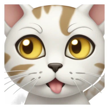 Anime cat is disgusted by a bad smell sticker