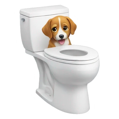 Skibidi toilet with a dog on it sticker
