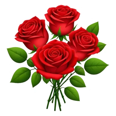 beautiful bouquet of red roses sticker