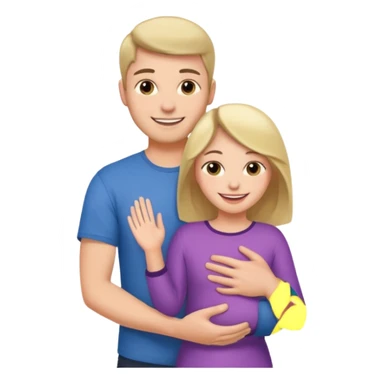 A guy holding a girl on her ass sticker