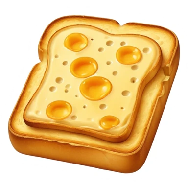 Closed cheese toast without a face sticker