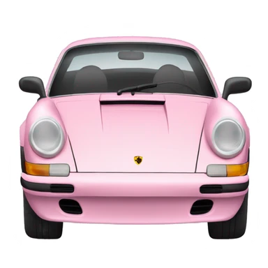 soft pink porsche 911 sticker