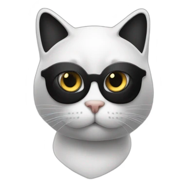 Gato blanco y negro sticker