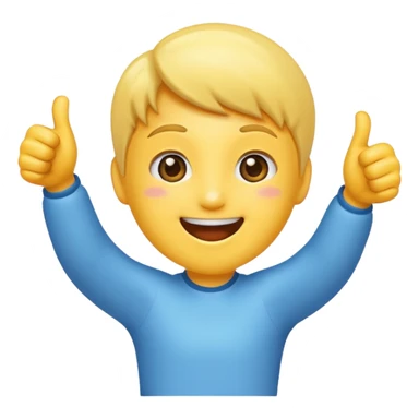 whimsical emoji of '도훈up' jumping in with a thumbs up, sparkling eyes, sense of team spirit sticker