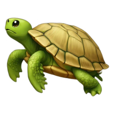 Une tortue sur une chenille sticker