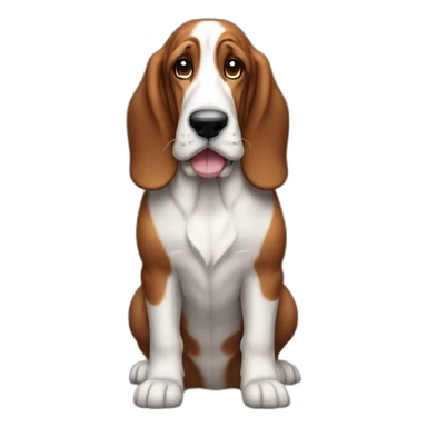 Dog basset hound full-body sticker