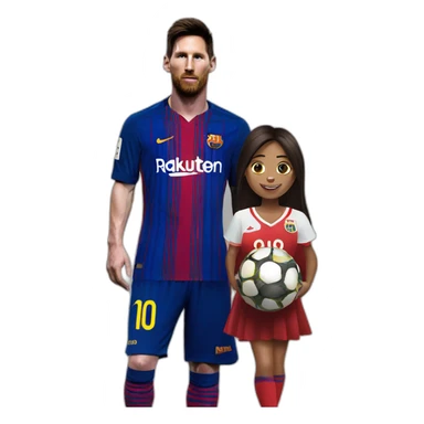Messi avec sa femelle sticker