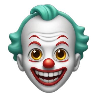 cute scary clown smiling sticker