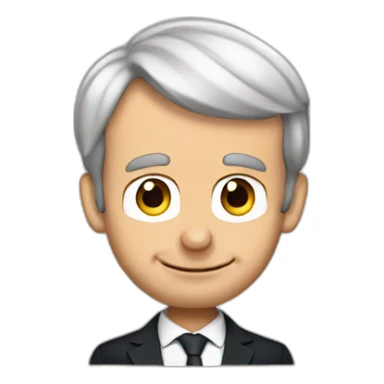 Emmanuel Macron with mickey ears sticker