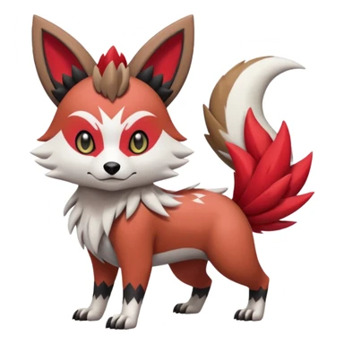 Meloetta-Rocruff-Furret-Obstagoon-Lycanroc-Zangoose-Pokémon-Fakémon-fusion-hybrid-creature sticker