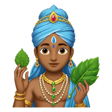 Lord Krishna leaf sticker