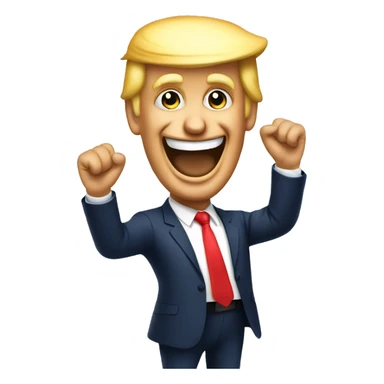 trump happy at winning sticker