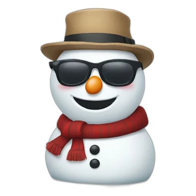 Snowman in sunglasses  sticker
