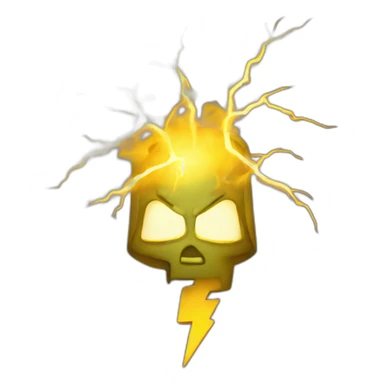 radioactive lightning sticker