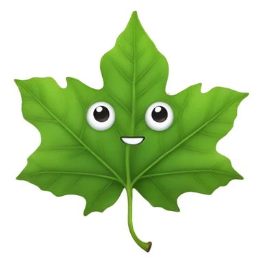 leaf with face and limbs sticker