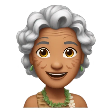 Grand mother Moana Disney happy sticker