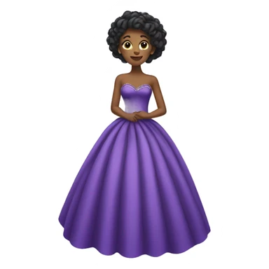 Purple ballgown  sticker